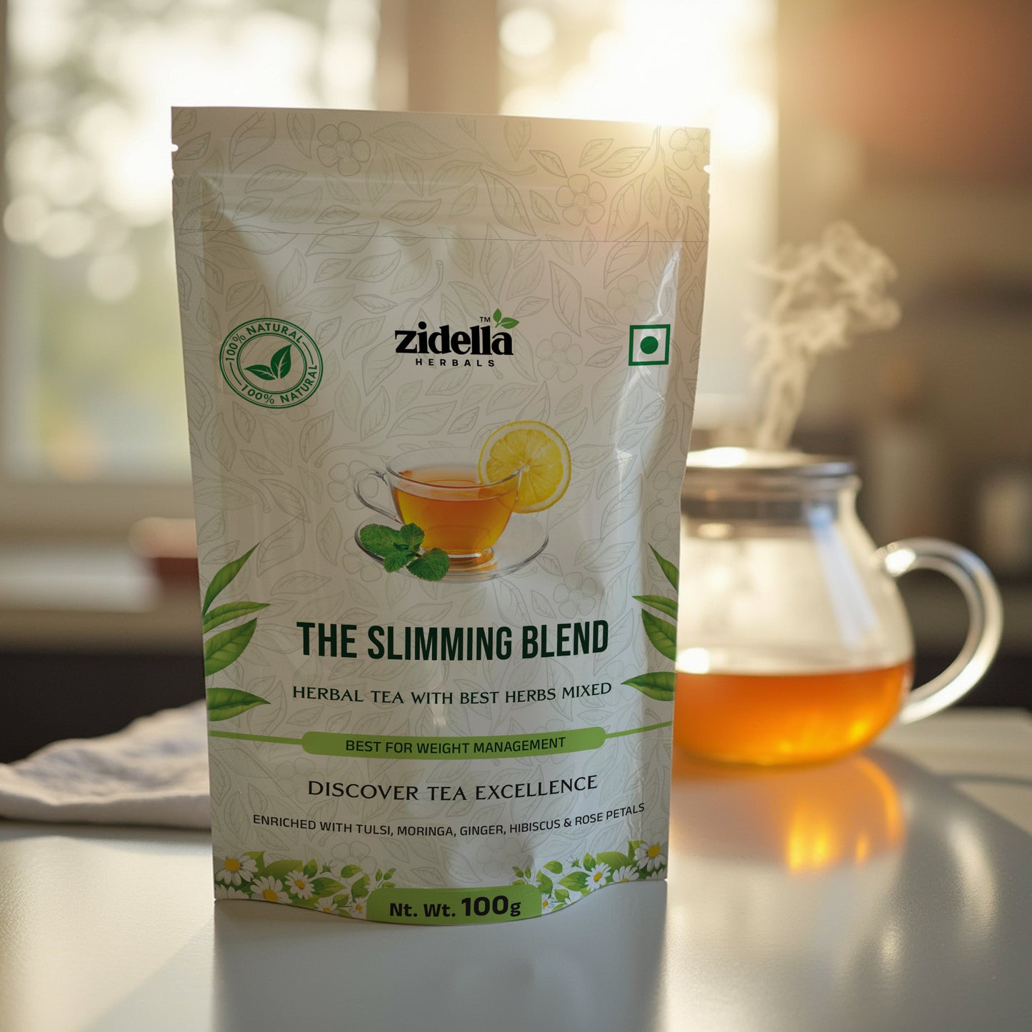 Zidella Herbals Slimming Blend Herbal Tea For Weight Loss - 100gm