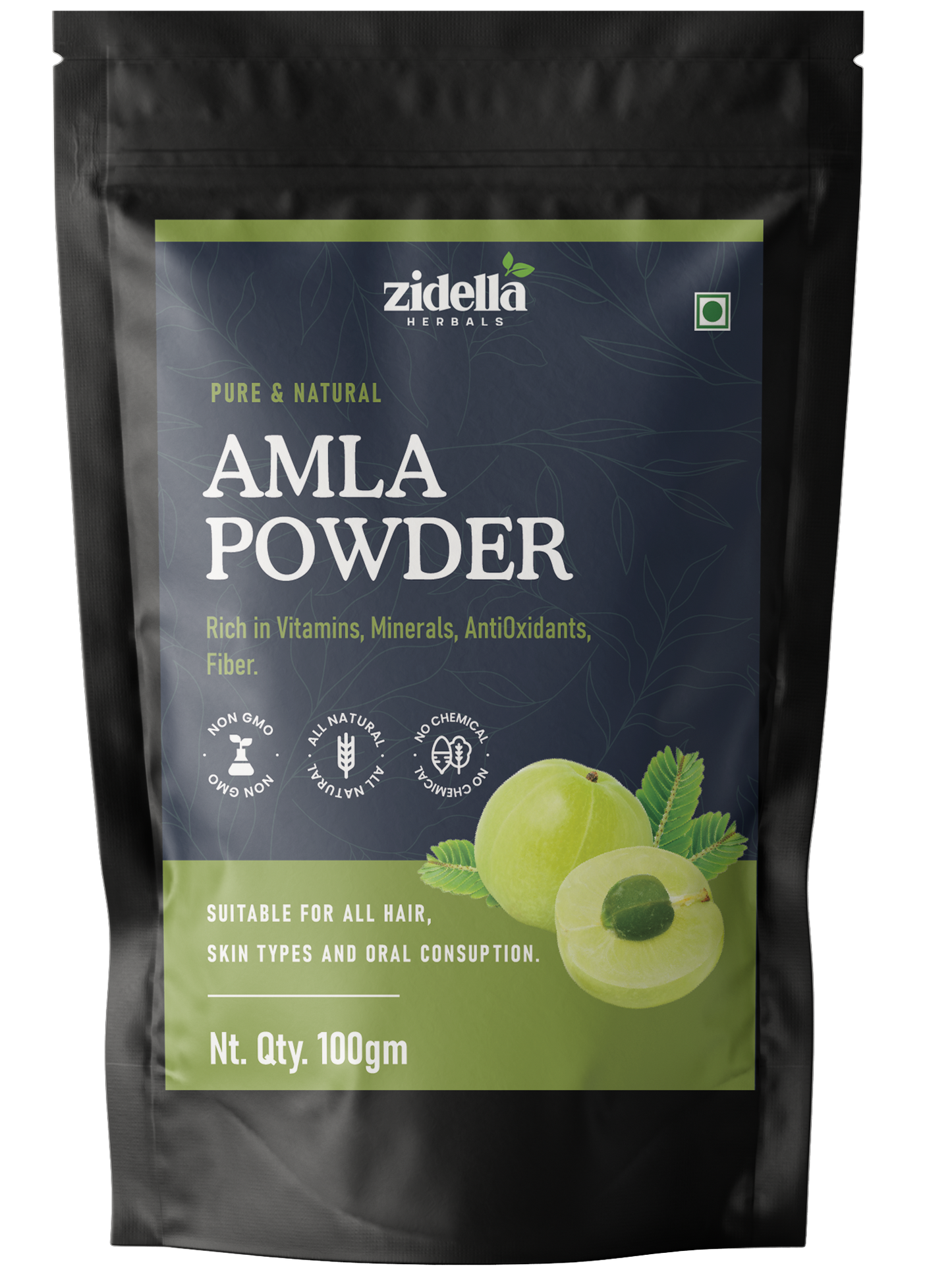 Zidella Herbals Pure & Natural Amla Powder - 100g