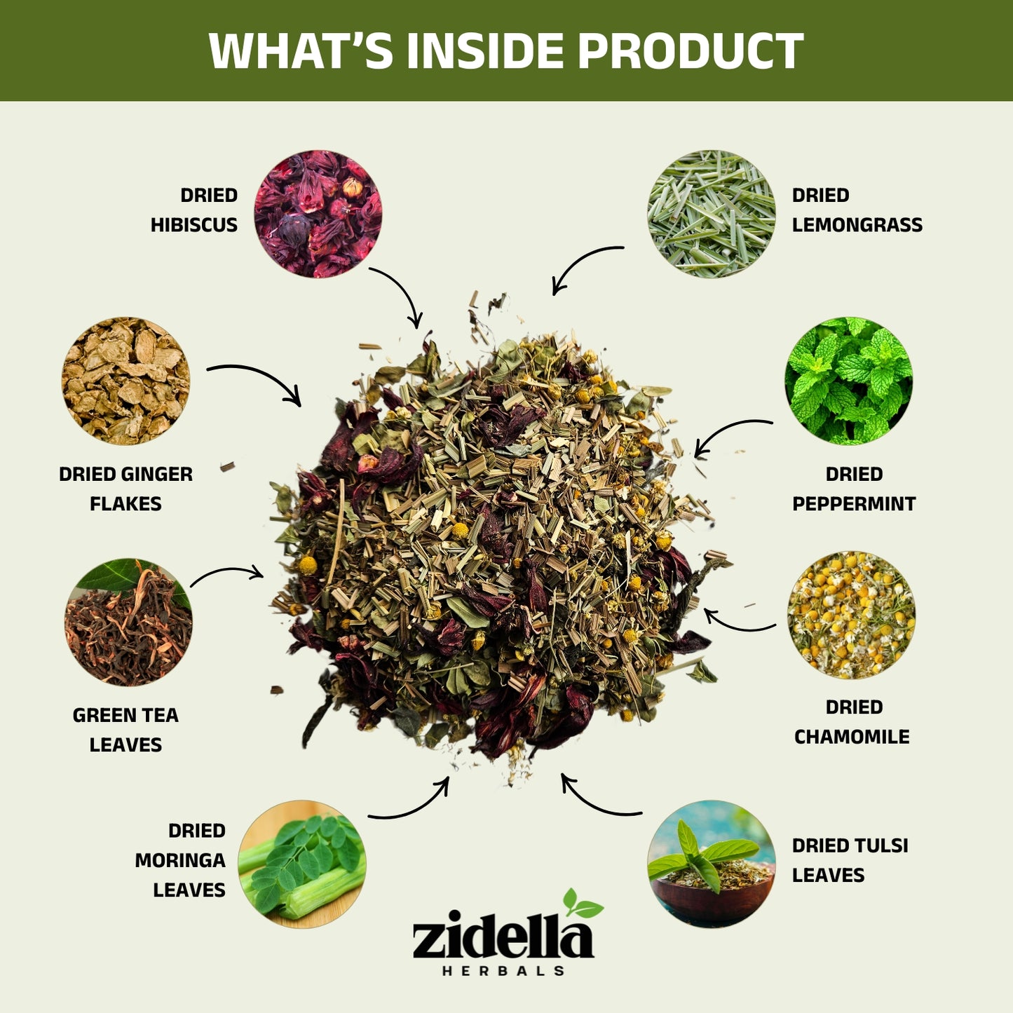 Zidella Herbals Slimming Blend Herbal Tea For Weight Loss - 100gm