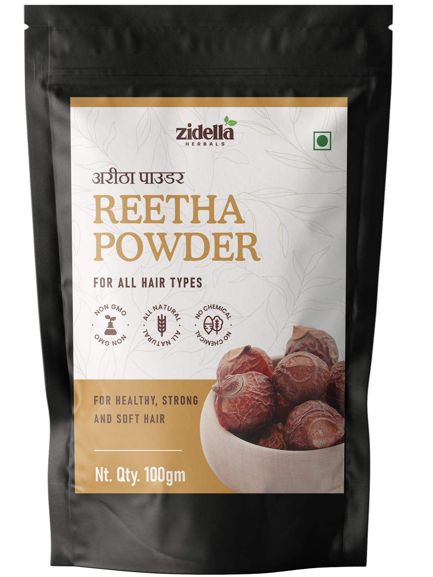 Zidella Herbals Pure & Natural Reetha Powder | 100g